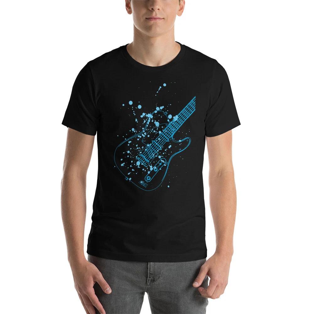 My blue guitar Unisex T-Shirt, rock guitar, guitars, guitarist, rocker, rockstar L
