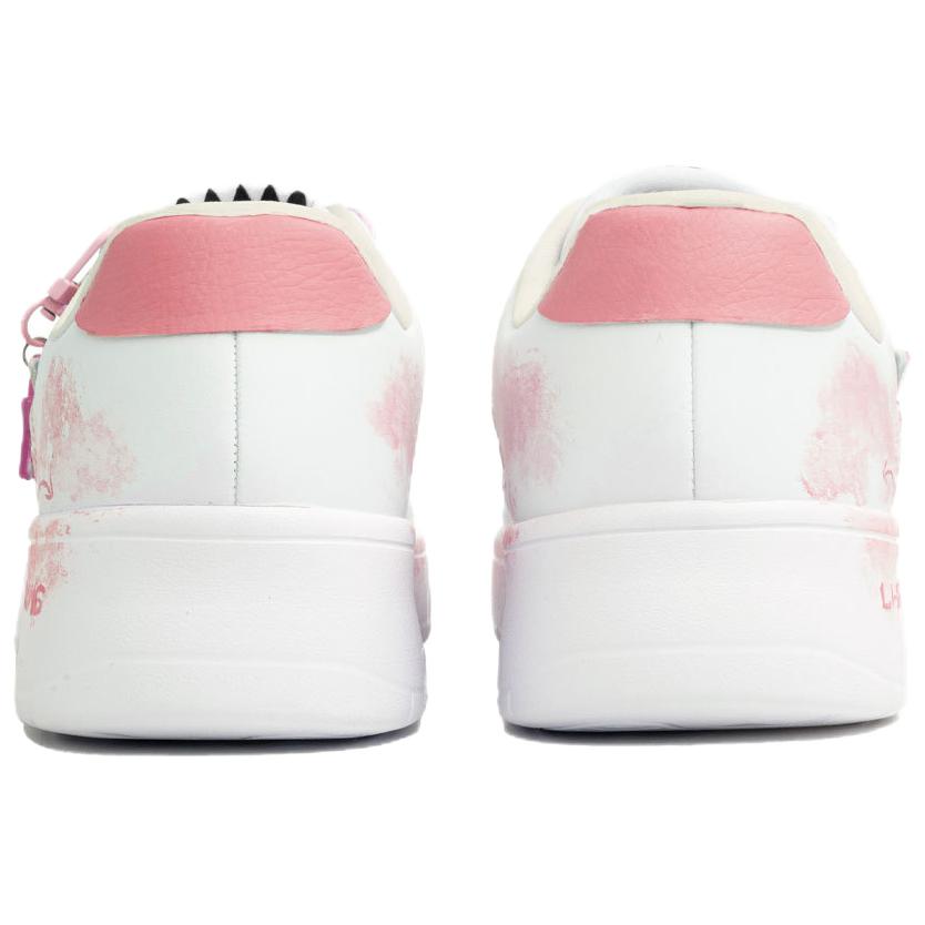 Li Ning Floating Boat Slip Resistant Abrasion Resistant Low top Skateboard Shoes Women's Pink White AGCS420-6(Team113-S-BOX)