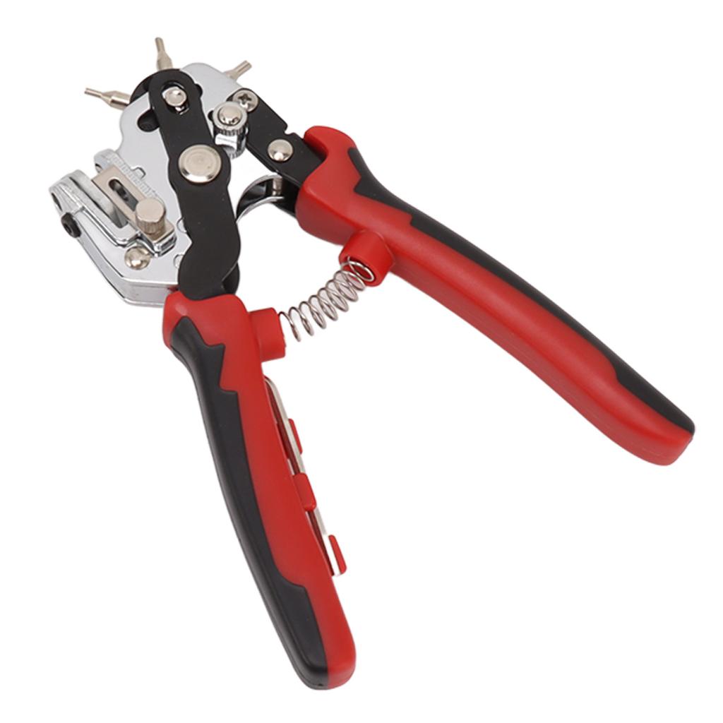 Läderhålstans med 6 hål 360 graders roterande justering Skärpa V-format knivblad Bälte