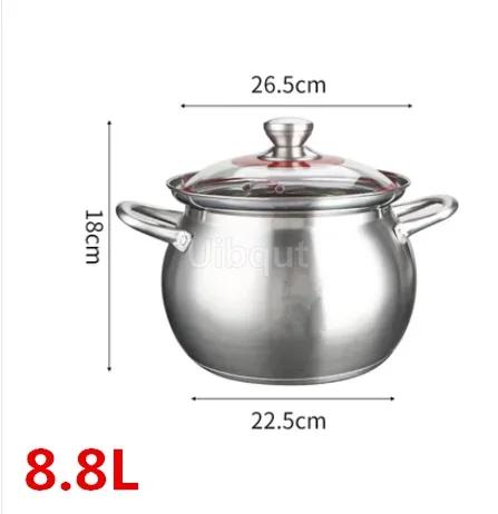 304 stainless steel Thickened soup pot New design General use of gas in induction cooker for porridge and soup big cooking pot