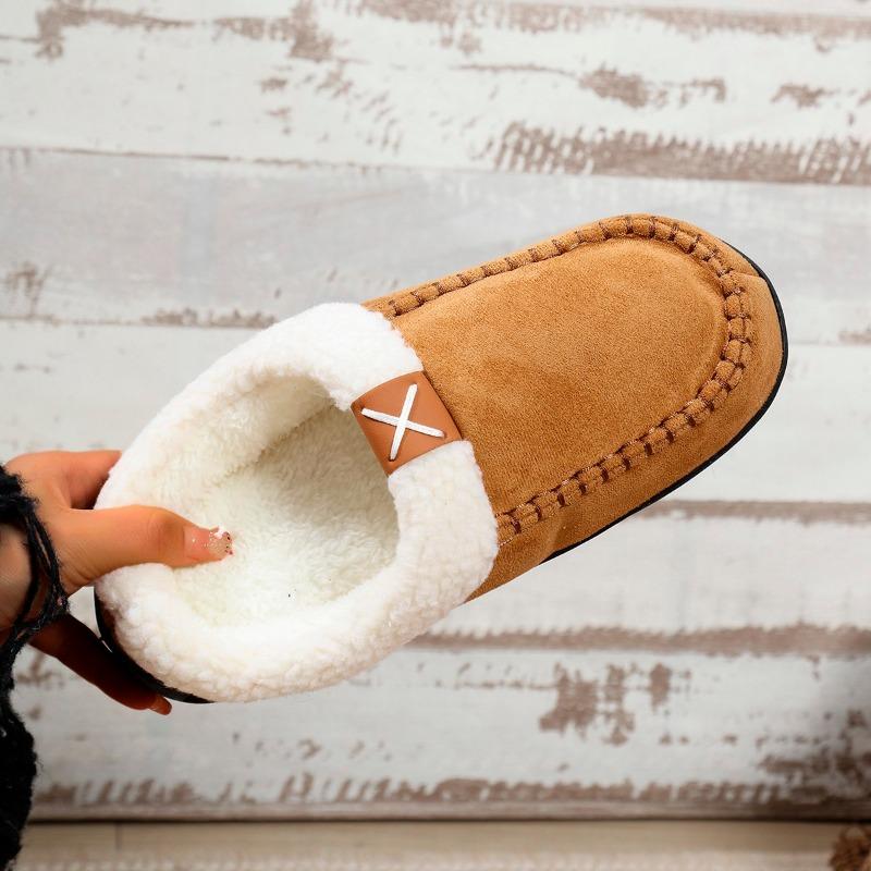 Winter Women House Brushed Slippers Trend Warm Ankle Boots Moccasin Home Comfort Woman Cotton Shoes Plus Size Zapatos De Mujer