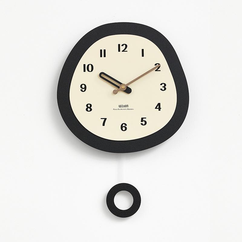 Simple Wall Clock Entrance Hall Swing Art Silent Clock Creative Bedroom Decoration Wall Watch Living Room Decoration Ornament