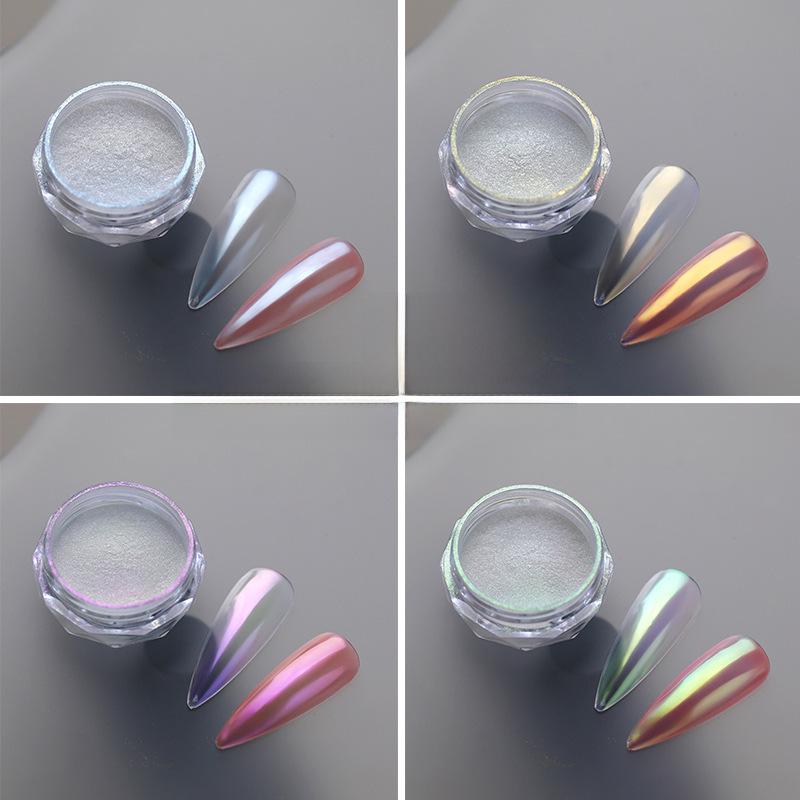 Hailey's Aurora Pearl & Champagnergold Magic Mirror Nagelpuder