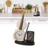 Violin Alarm Clock Retro Fashion Pencil Sharpener Function Table Alarm Clock Violin Shape Novelty Bedside Clock for Music Lovers