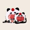 Transparent Cute Big Mouth Panda Cartoon Plush Coin Purse Pendant Keychain