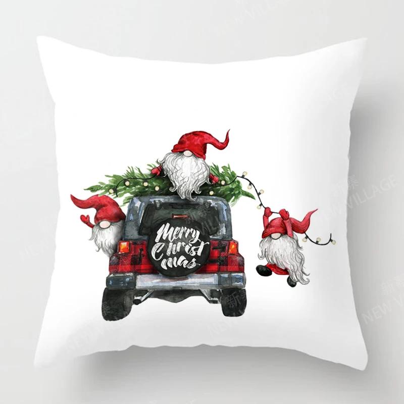 Christmas Series Pillowcases Sofas Cushion Covers  Home Decor Can Be Customized for Holiday Celebrations 40x40 50x50 60x60 35x35