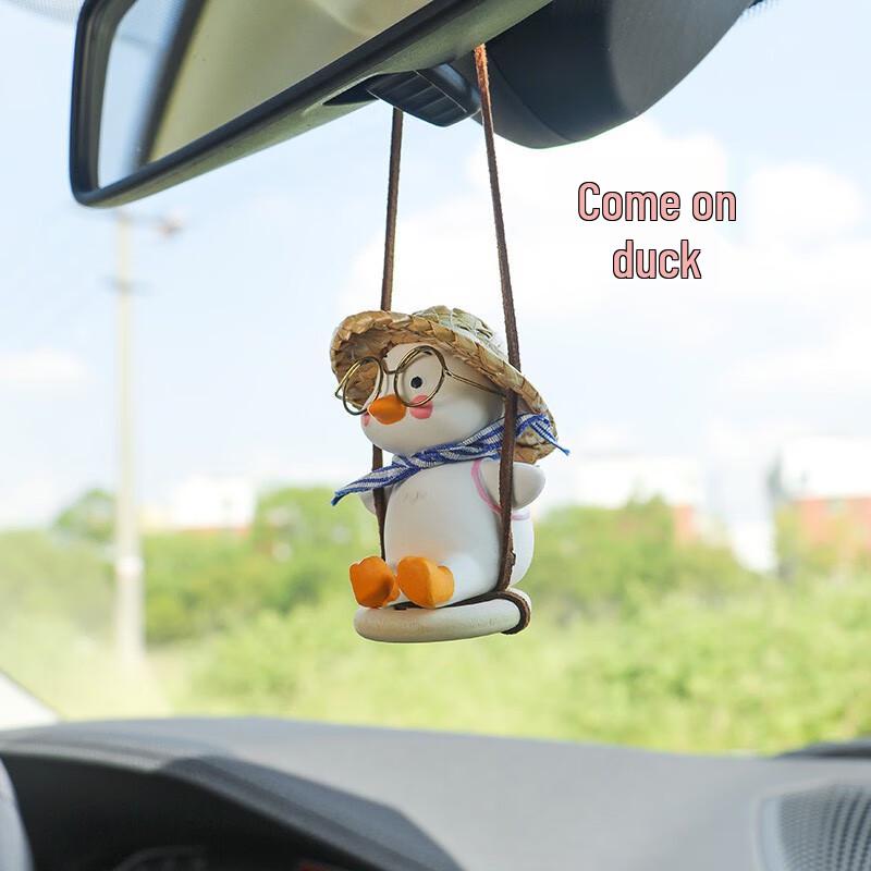 Cartoon Cheering Duck Car Hanging Ornament
