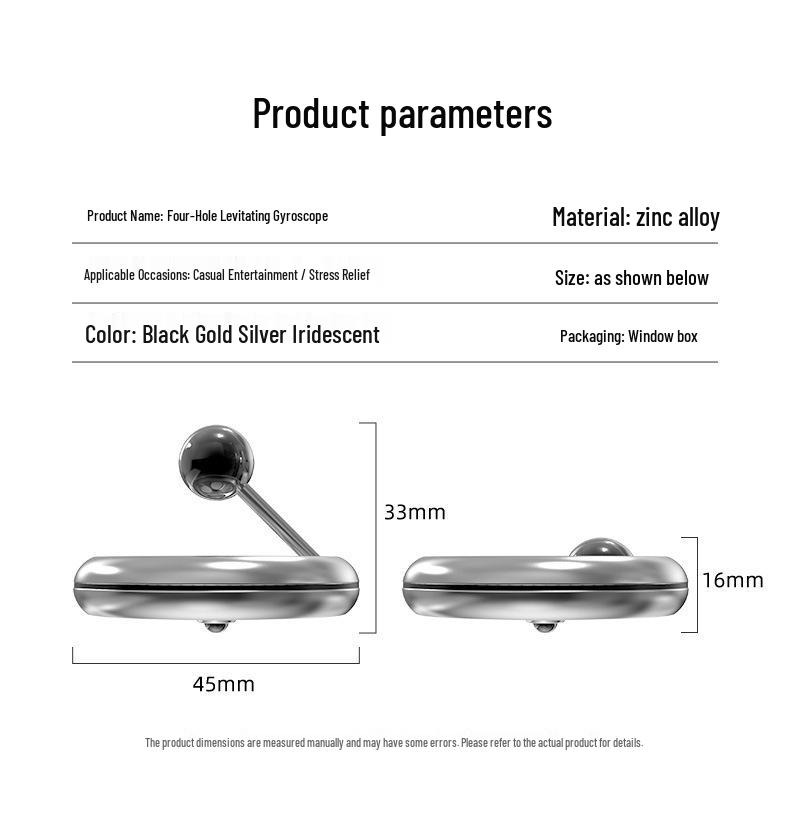 Metal Fingertip Spinner: Four-Hole Rotating Stress Reliever for Desk and Office