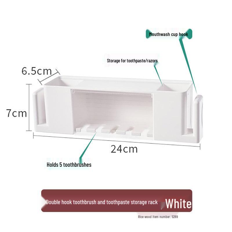 Japan KM.810 Dustproof Double Toothbrush Holder - Simple Design