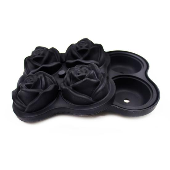 Yousheng Ice Cube Tray Mold Rose Shape Anti-spill Silicone Cocktails Fadeless Ice Tray Mold for Bar