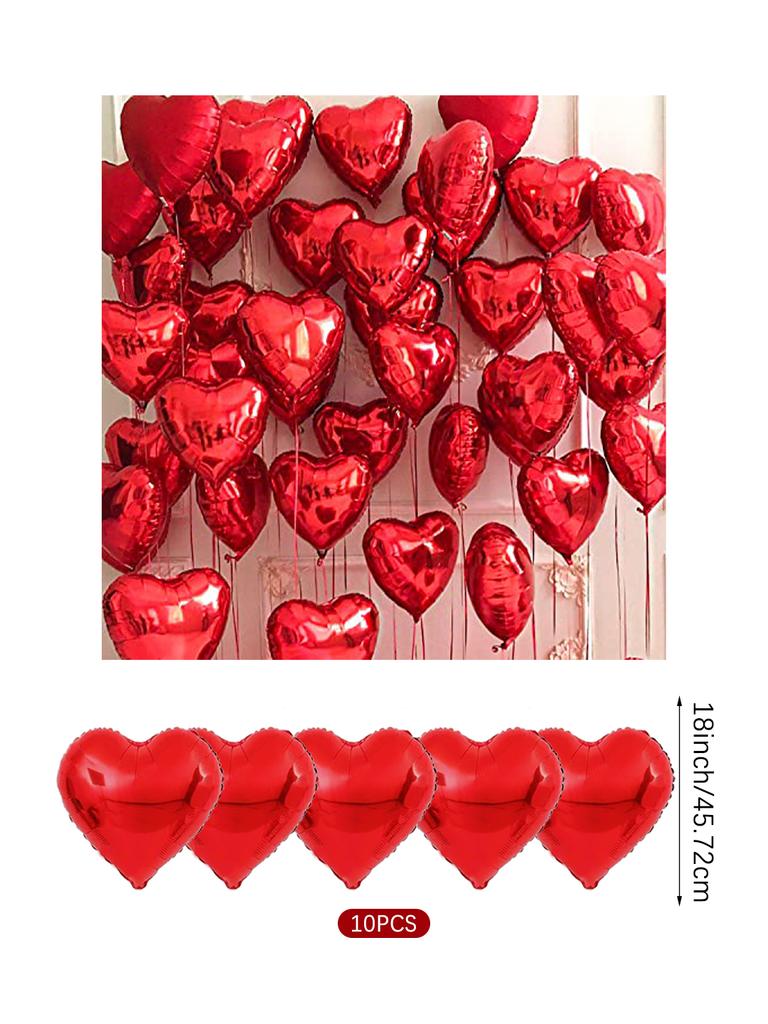 1 Satz goldene herzförmige Happy Anniversary-Ballons, zur Valentinstags-Partydekoration, Jubiläum, Hochzeit, Party mit Liebesthema