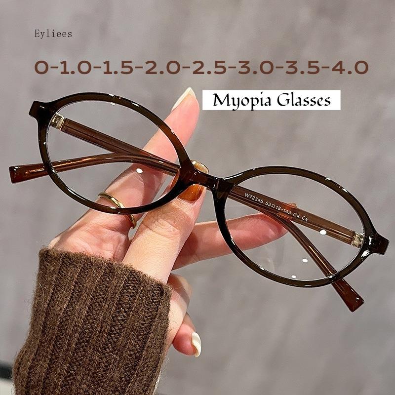 Oval Tortoiseshell Acetate Frame Prescription Glasses Korean Trendy Eyewear Unisex Myopia Glasses gafas de lectura mujer