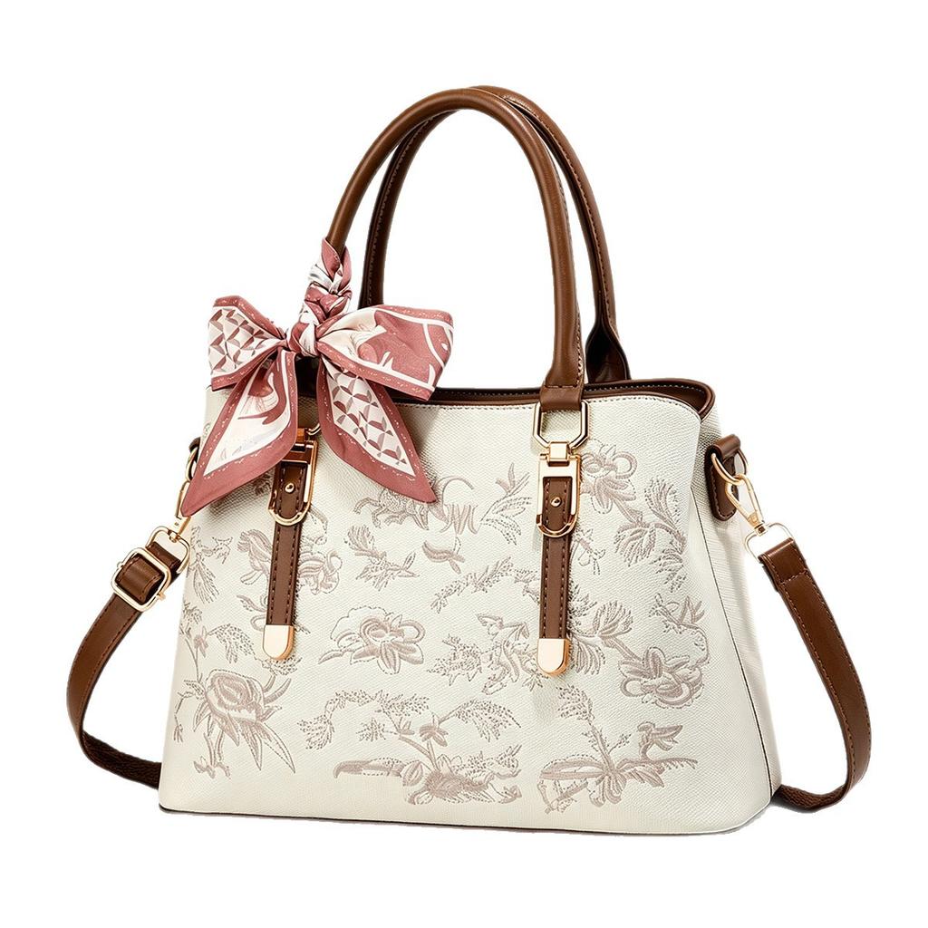 New High Sense Chinese Style Embroidered Ladies Handbag, Classic Spacious Shoulder Crossbody Purse As Mom Holiday Present