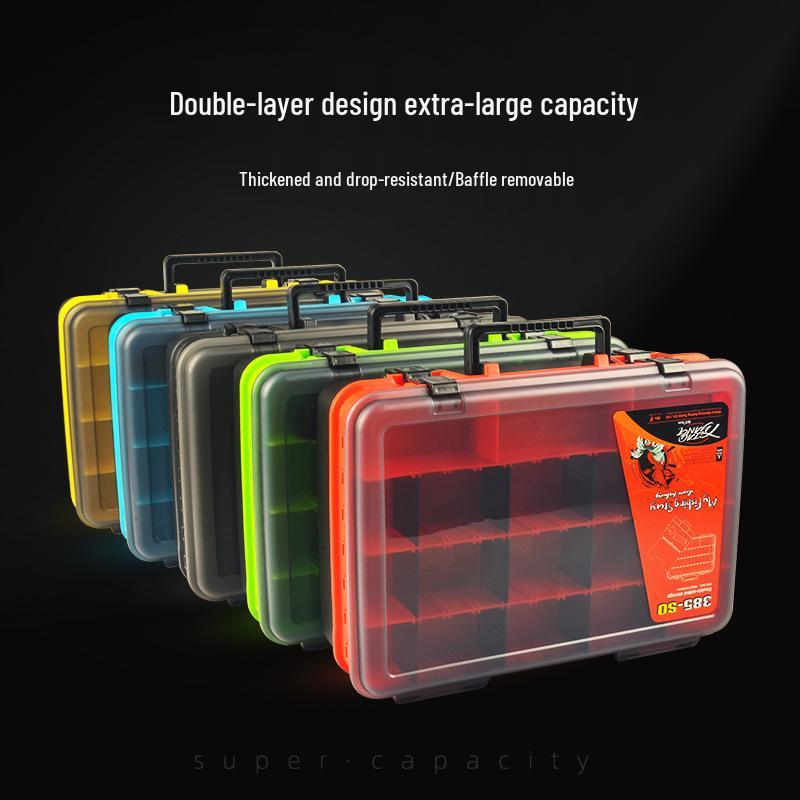 Large Double-Layer Portable Lure and Tool Box: Multifunctional Fishing Gear and Accessories Storage