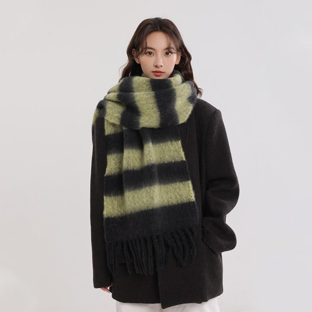 

Windproof Cashmere Scarf Long Tassels Keep Warm Blanke New Scarf Shawl Women жовтий/чорний