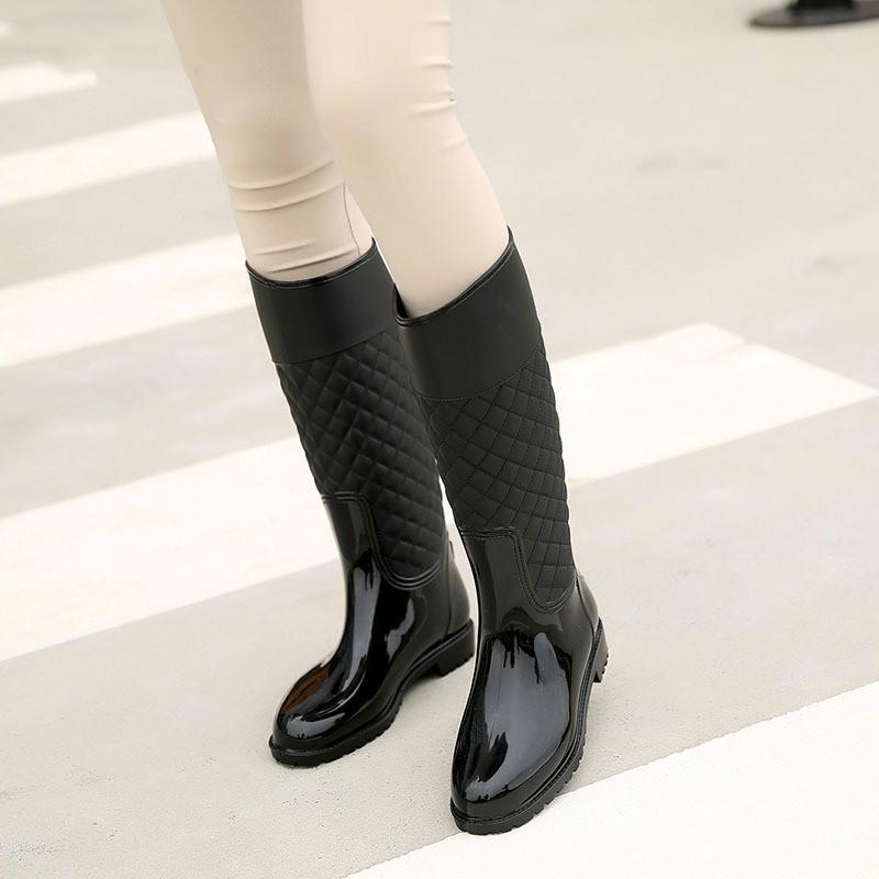 2023 New Women Rain Boots Lady Rain Water Shoes Ourdoor Rainboots  Italianate Pvc Rubber Rainboots Lady Waterproof Shoes