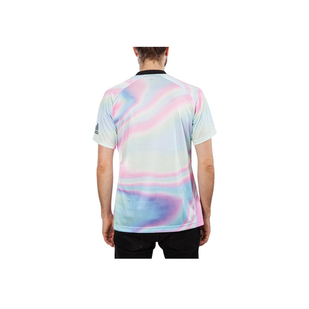 Adidas Vzor loga s písmeny Tištěný Fotbalový dres s krátkým rukávem Hráčská edice Sezóna 18-19 Cristiano Ronaldo 7 Unisexový dres Růžový Modrý EA0472