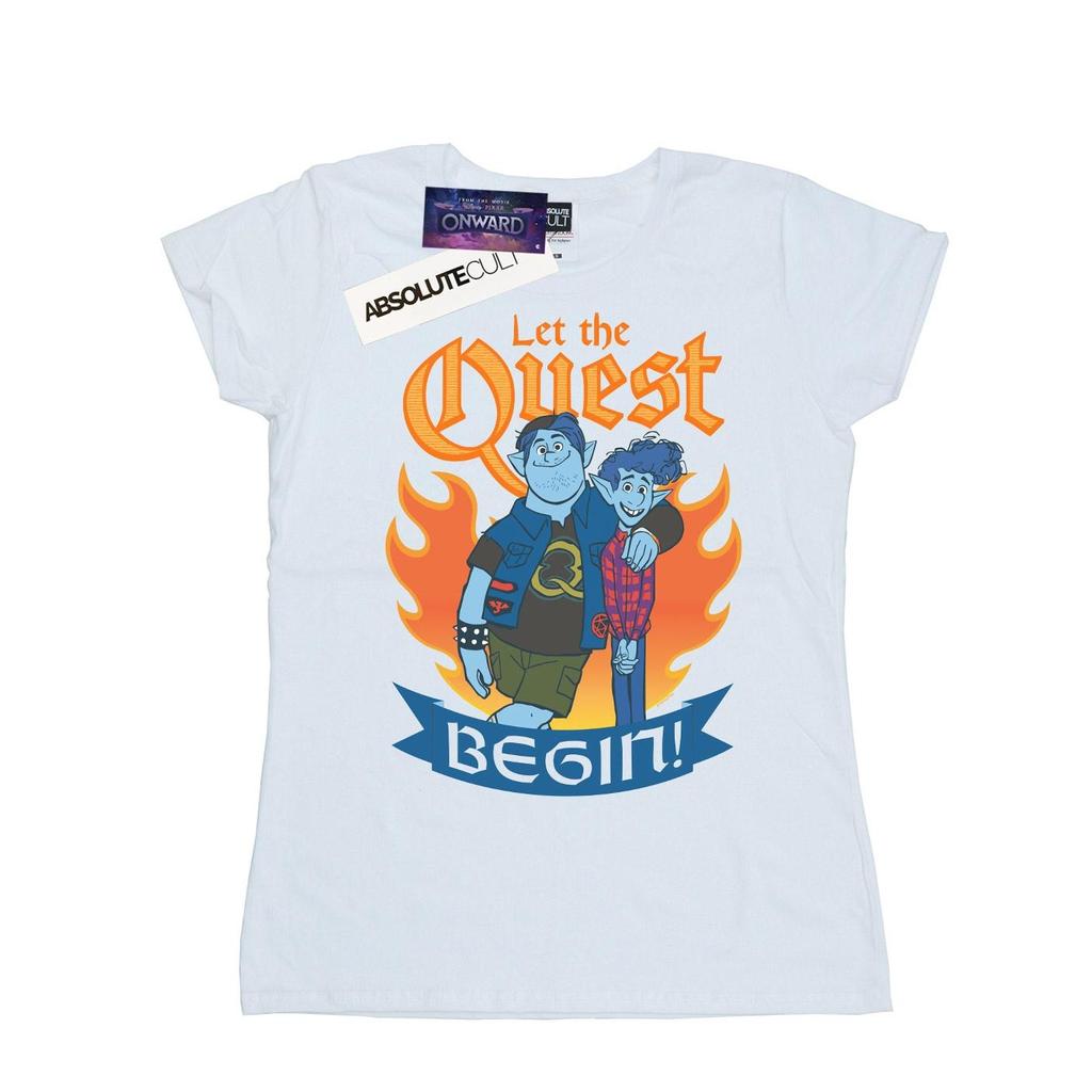 Disney Womens/Ladies Onward Let The Quest Begin Cotton T-Shirt