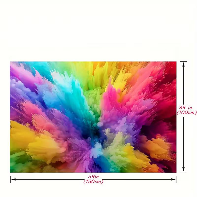 2D Artistic Abstract Smoke Tapestry for Festive Content Creation & Home Decor