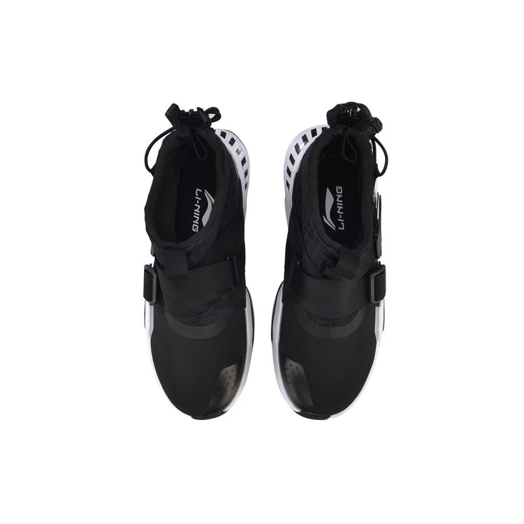 Li Ning Skateboard Shoes Women's High Top Standard Black/Standard White AGLP046-2