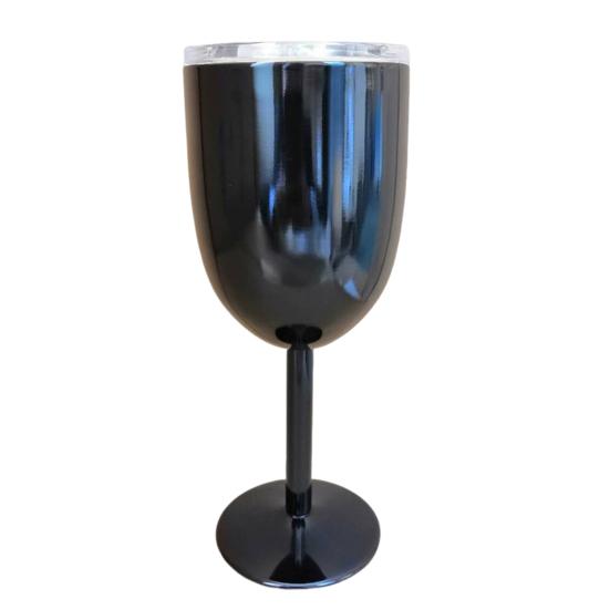 

10 унций изолированный коктейльный бокал с двойными стенками и высокой крышкой стакан для коктейлей вина холодных напитков бокал из нержавеющей стали чёрный