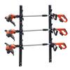 Trimmer Rack, 3 Place Weeder Trimmer Rack, Trim Holder Trailer Rack with Zinc Alloy Password Lock, Wall-mounted or Mount On Enclosed Trailer Landscape