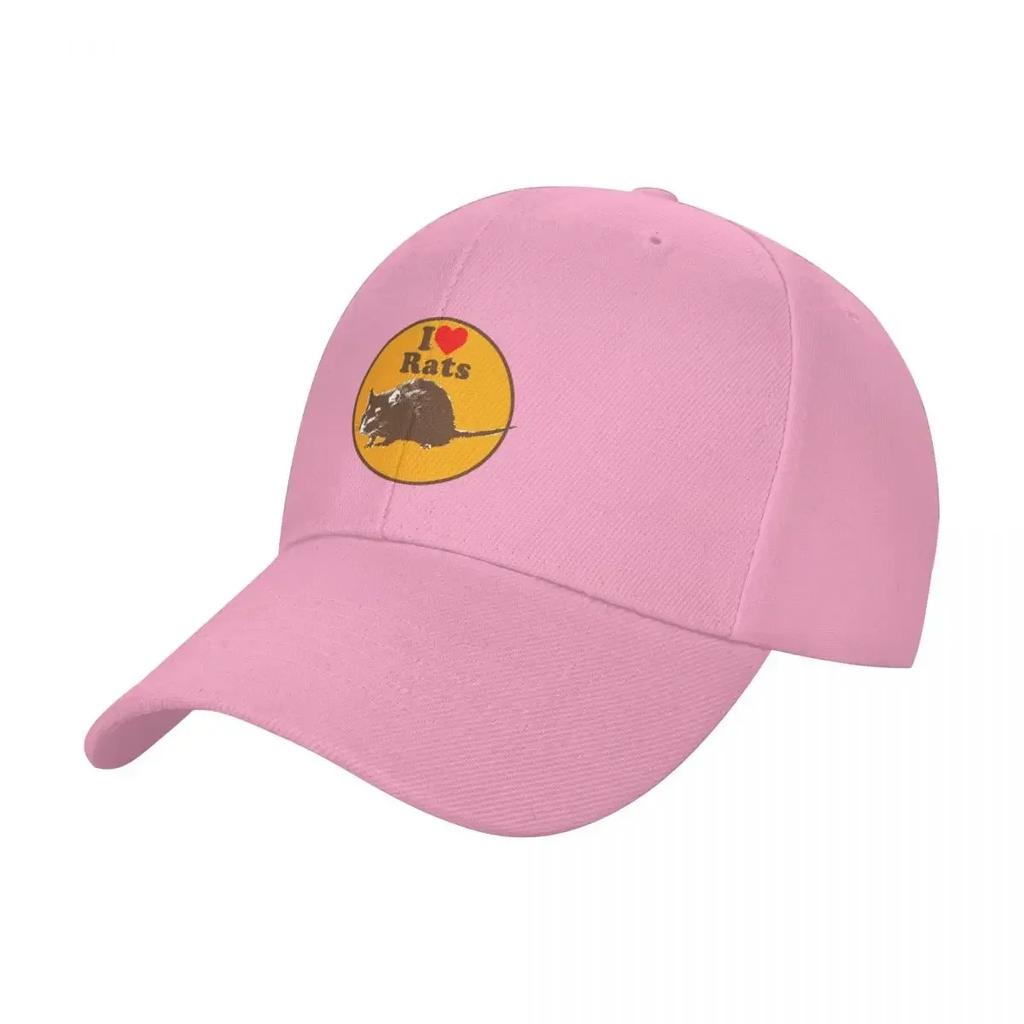I Love Rats Design Baseball Cap Fishing Cap Birthday Women Beach Fashion Men's