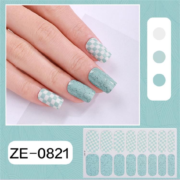 Gels Nail Strips Glittering Gels Nail Stickers Flowers Nail Art Stickers Nails Polish Wraps French Tip Nail Stickers
