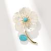 Spille senior Spilla a foglia di fiore per spille da donna con pendente per abiti alla moda