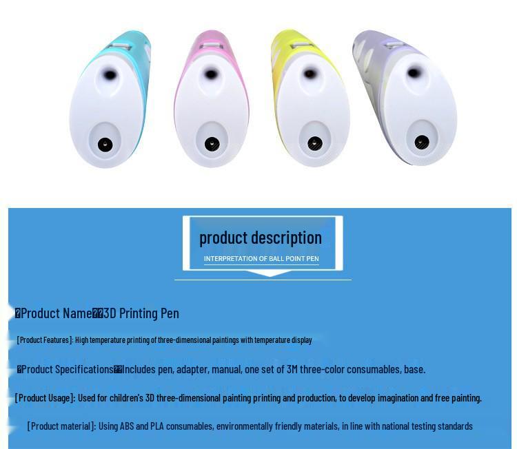 Second Generation High-Temperature 3D Printing Pen for Kids and Students – Popular Gift Item