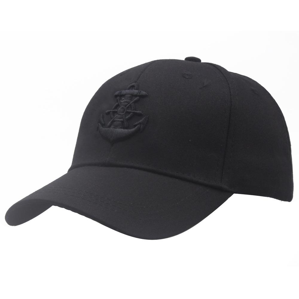 

Navy Black Anchor Embroidered Baseball Cap Unisex Hats Men Women Streetwear чёрный
