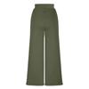 Women's Solid Color High Waisted Pants, Loose Fit Sweatpants, Straight Leg Pants