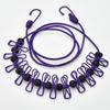 Portable No-Punch Travel & Home Clothesline with Storage Clips for Drying and Outdoor Use