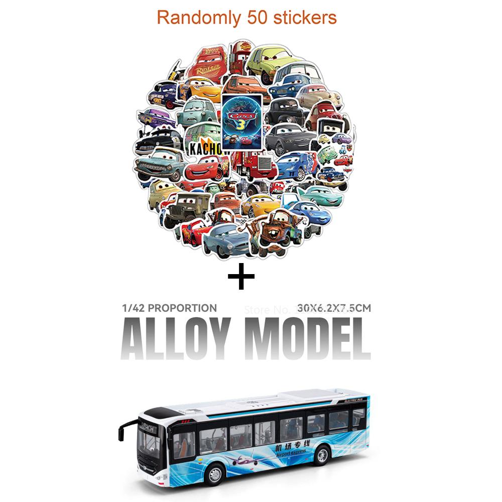1:42 New Energy Bus Toys Cars Miniature Models Doors Can Opened Car Exquisite Interior Metal Vehicles for Toddler Kids Gifts