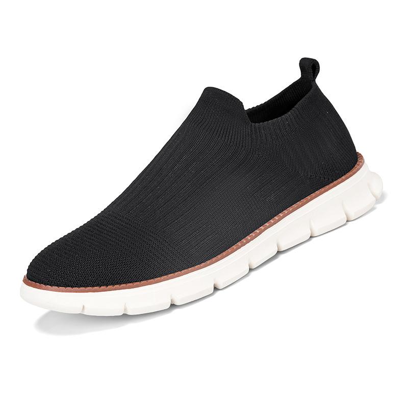 

Couple men s shoes new fly-woven socks new fashionable, comfortable, breathable and lightweight large size 50 чёрный