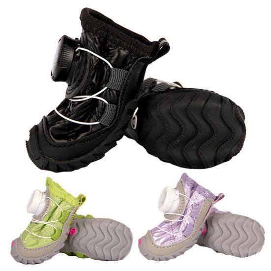 2 ks Nepromokavé Protiskluzové Psí Boty Nastavitelné Otočné Zapínání Psí Boty pro Malé Střední