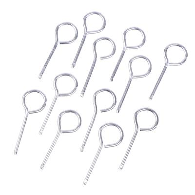 100 Pcs Fire Extinguisher Supplies Round Iron Pin With Hole Valve Safety Pin Iron Wire Pin For Dry Powder Fire Extinguisher