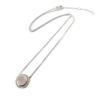 Les Trésors De Lily [N7121] - Silver Necklace 'Sissi' Pale Pink White (rhodium-plated) - 23 Mm