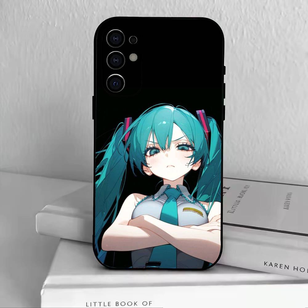 AM-Anime MIKU  Phone Case Black Silicone Soft For Samsung S25,S24,S21,S22,S23,S30,Ultra,S20,Plus,Fe,Lite