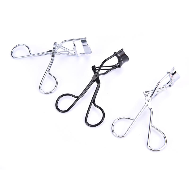 Black Silver Portable Eyelash Curler Safe And Long Lasting Eyelash