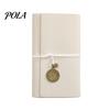 Strap Closure Notebook A6 Faux Leather Journal Notebook, 6 Ring Loose Leaf Binder with Retro Clock Smooth Writing Pendant, 7 Inch Personal Planner for