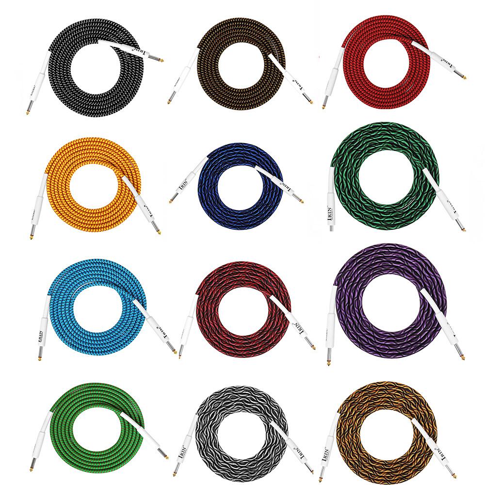 Electric Guitar Audio Cable 3 M Male To Male 6.35mm Audio Cable for Guitar Bass Denoise Dual Straight Head Connection Cable