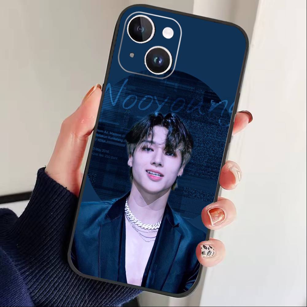 Hot E-ATEEZ Kpop Phone Case For iPhone 16,15,14,13,12,17,Pro Max,Plus Silicone Black Case iPhone16plus