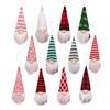 3-Piece Christmas Gnome Plush Santa Doll Knit Fabric Christmas Tree Hanging Ornaments Gnomes Elf Decorations Gifts New Year