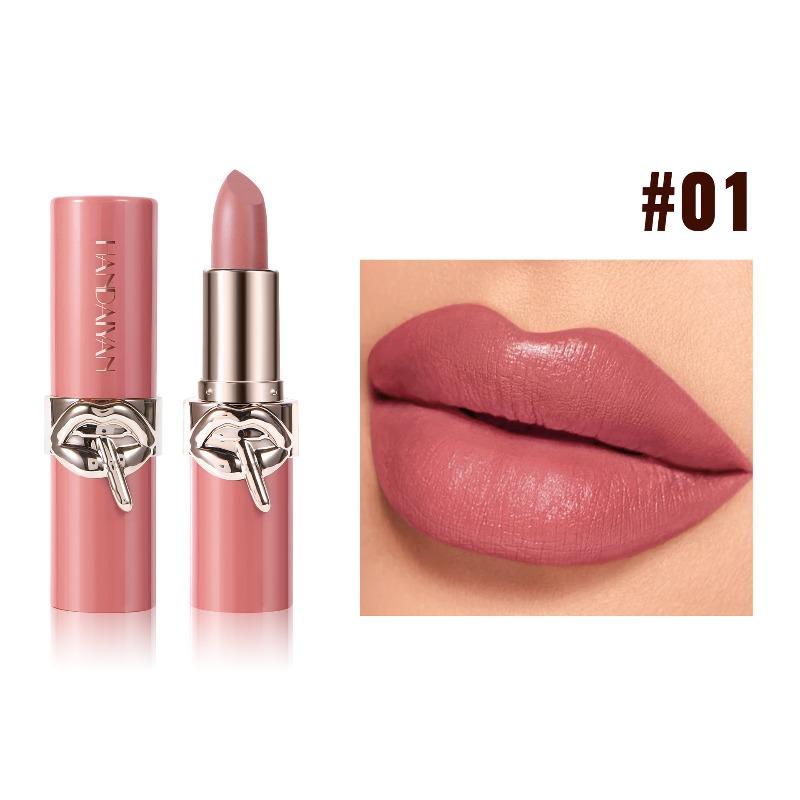 HANDAIYAN Matte Lipstick Waterproof Lasting Non-Stick Cup Lip Stain Classic High Pigment Lipstick Velvet Lip Cosmetics Makeup