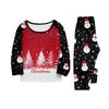 Weihnachtsdruck Süßes Familienset Schlafanzug, Hauskleidung, Familienset Langarm Oberteil Hosen Set
