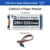 Raspberry Pi 2.66" Black & White E-paper Screen, Dual-color, SPI Serial Connection