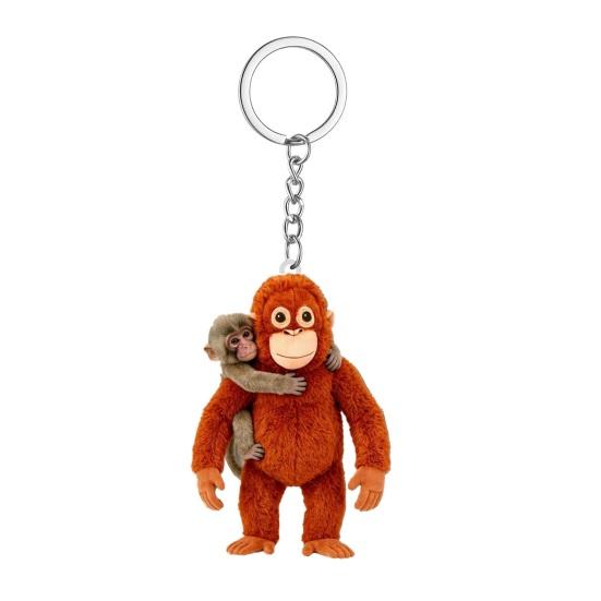 Keychain Pendant Protect Punch The Monkey Key Chain Bag Backpack Car Charm Small Keyring Mini Accessory