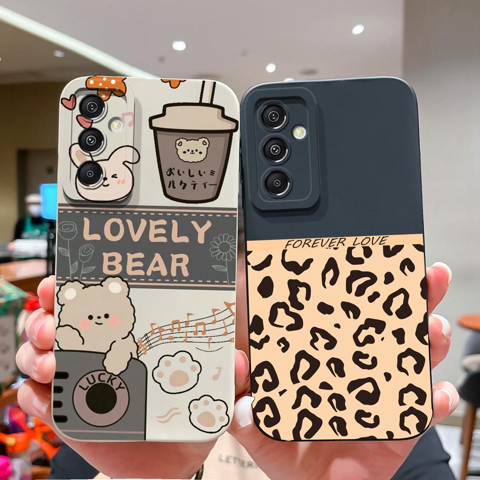 Cute Case For Samsung Galaxy A15 Funny Full Protection Soft Liquid Silicone Anti Choc Phone Cover For Samsung A15 A 15 Fundas