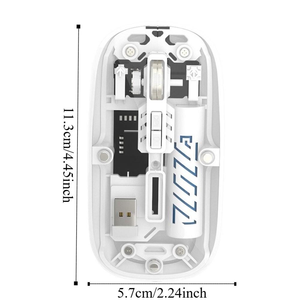Transparent 2.4G Wireless Mouse Bluetooth Rechargeable Mouse Laptop Wireless Mouse PC